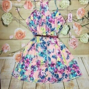 Juniors candies Floral racerback dress